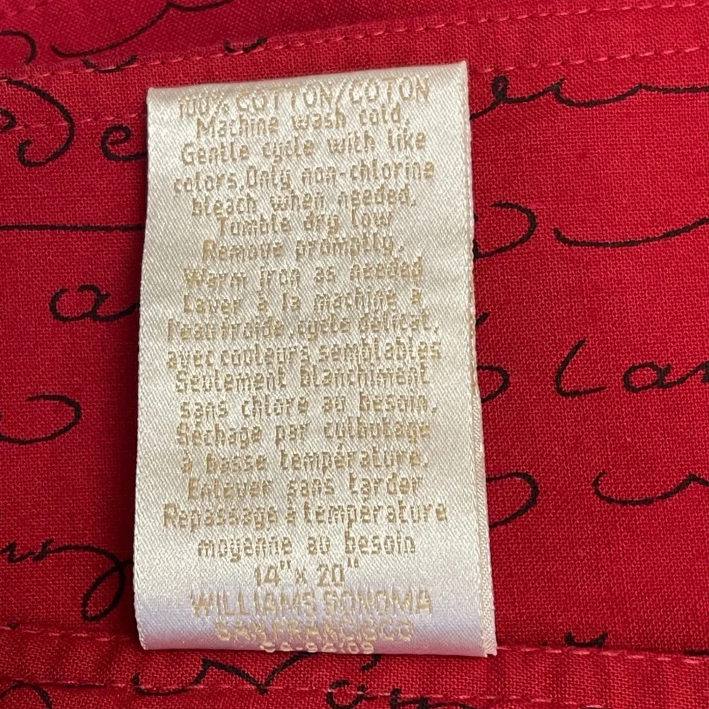 4 Williams Sonoma Placemats Rooster‎ French Script Cotton Cottage Farm Country